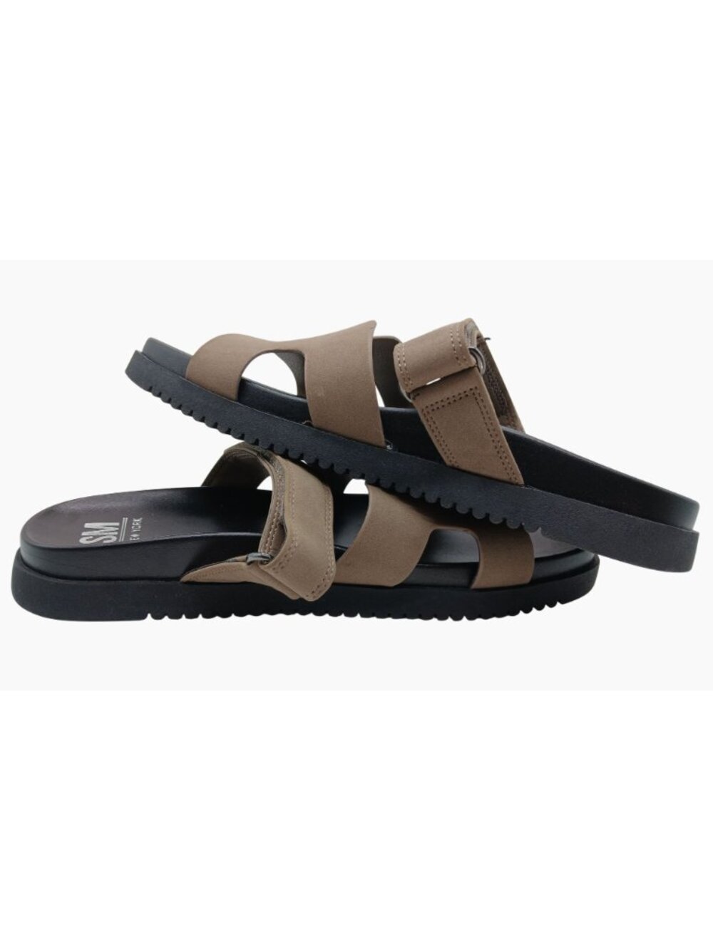SM New York Womens Moana Slide Tan Sandals Size 10 Adjustable Shoes Minimalist - Picture 9 of 13